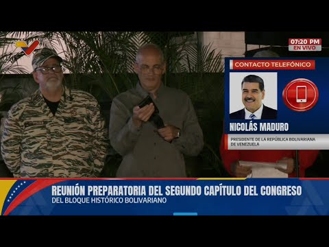 Maduro en llamada telefónica al congreso del Bloque Histórico