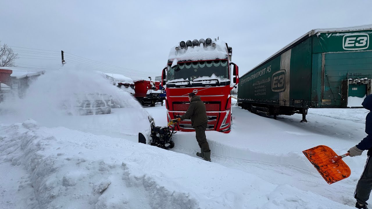 Спасаем volvo из снежного плена, подготовка к работе