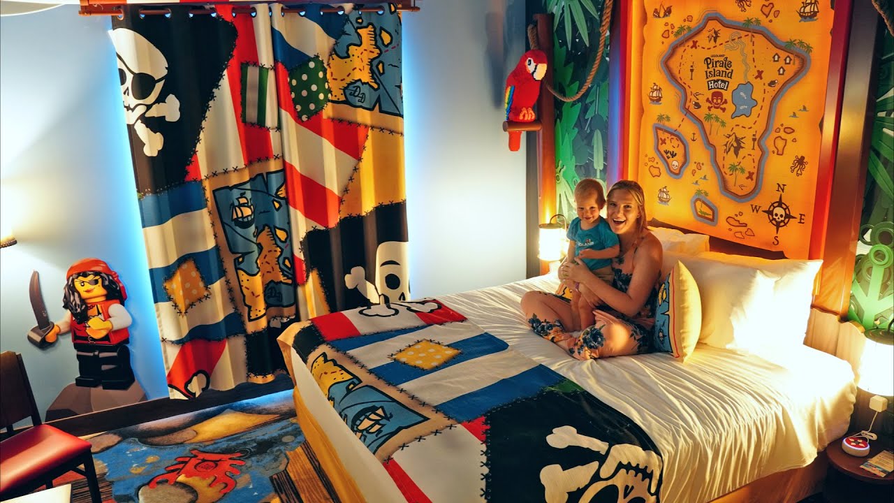 LEGOLand Pirate Island Hotel Check In Day! Brickbeard's Watersport Stunt Show, Room Tour & Food! The Tim Tracker