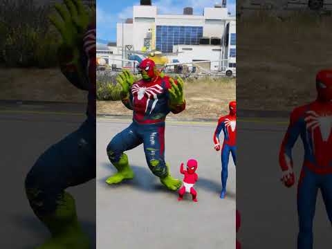 GTA V : RANDOM IRONHULK VS BABY SUPERHERO BATTLE 🔥 #shorts #gta5