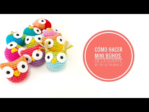 Cómo hacer mini búhos de la suerte con ganchillo by Blue Bubalú