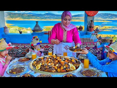 كلاو عليه صبعانهم سر اللحم بالبرقوق ديال الاعراس العراضة المناسبات مدغمر فتي زبدة سلطات زعلوك فلفل