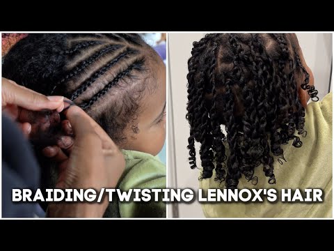 Braiding and Twisting Lennox's Hair