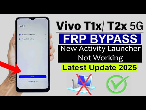 Vivo T1x/ T2x 5G : (New Activity Launcher Not Working) - FRP Bypass | Android 13/14/15 (Without Pc)