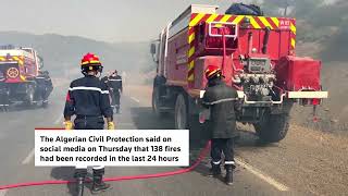 YouTube video thumbnail: Wildfire in Algeria Sparks Flames as Crews Respond