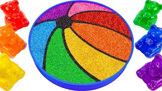 ASMR Slime Video l How To Make Rainbow Ball Bathtub With Glitter Slime | Best Of Yo Yo Idea