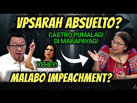 SHOCKING NEWS! VPSARAH ABSUELTO? MALABO NA ANG IMPEACHMENT?