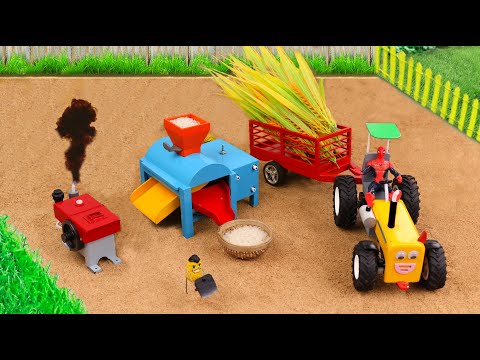 DIY mini PADDY THRESHER MACHINE science project | WHEAT THRESHING machine | mini creative projects