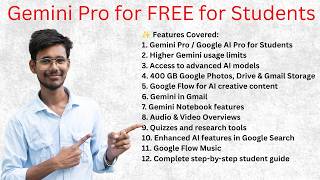 How To Get Gemini Pro for FREE for Students | Notebook | Storage | Google Flow | Google Flow Music |