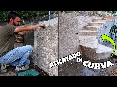 ALICATADO EN CURVA con PIEDRA NATURAL