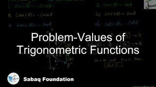 Problem-Values of Trigonometric Functions