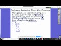 Adding and Subtracting Money Word Problems Challenge