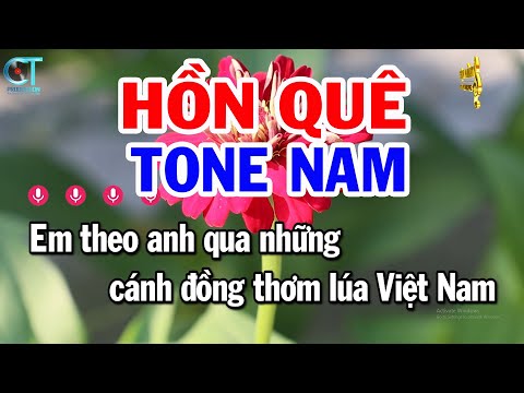 Karaoke Hồn Quê Tone Nam ( C ) Nhạc Sống Beat Mới Nhất || Karaoke Tuấn Kiệt