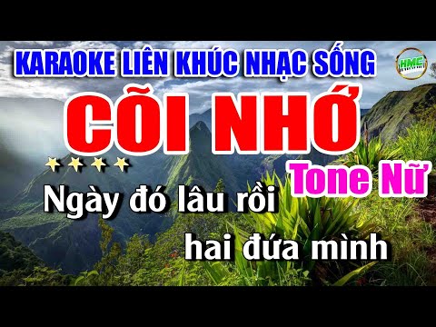 Karaoke Liên Khúc Nhạc Trữ Tình Tone Nữ Dễ Hát | Nhạc Xưa BOLERO Tuyển Chọn | CÕI NHỚ