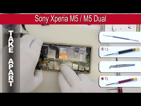 (ENGLISH) How to disassemble 📱 Sony Xperia M5 / M5 Dual, E5603, E5606, E5653, E5633, E5643, E5663 Take apart