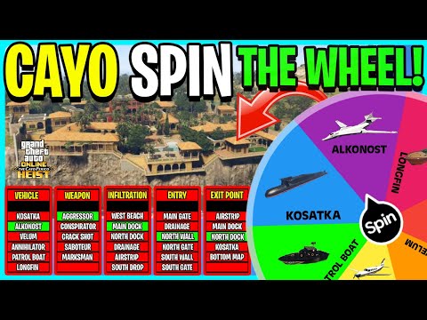 Cayo Perico Heist But The Wheel DECIDES How We Do It! (GTA 5 ONLINE)