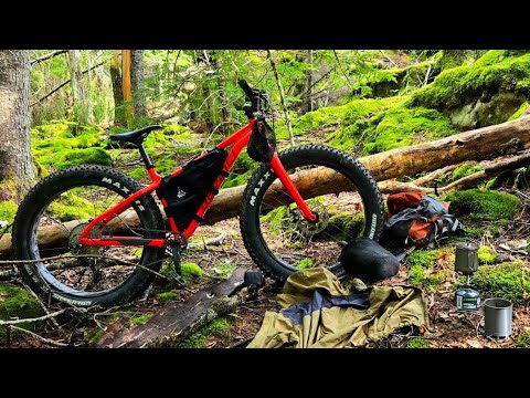 Fat Bike Bikepacking Trail Ride and Cooking Food