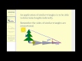 Measuring Heights with Similar Triangles