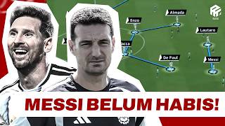 Taktik Scaloni Optimalkan Peran Messi | 3 Gelandang Support & Striker Penarik Lawan