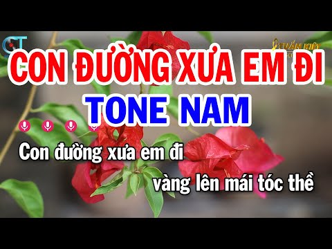 Karaoke Con Đường Xưa Em Đi Tone Nam ( Bm ) Nhạc Sống Mới || Karaoke Tuấn Kiệt