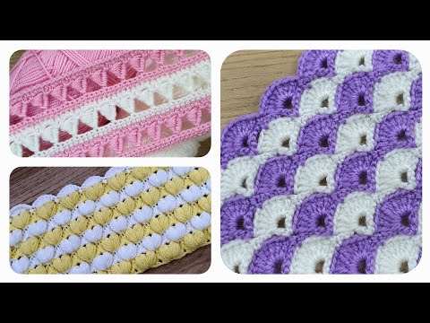 Farklı desenleriyle tığ işi örgü modelleri Easy crochet knitting