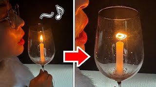 音で炎の形が変わる!? 新しい音と波形の実験!!