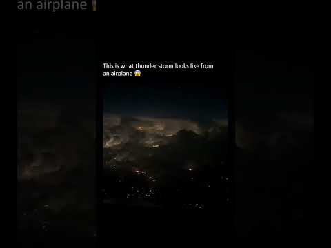 This is what a thunderstorm looks like from an airplane #shorts