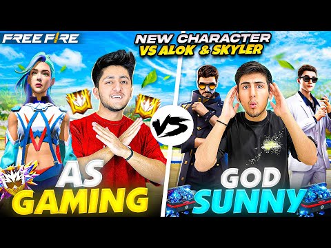 As Gaming Vs 4 Players New Character Vs Alok And Skyler 😍 Who Will Win - Free Fire