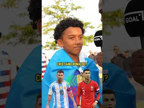 We Asked This Young Fan If He’d Swap Messi For Ronaldo? 👀🐐 #football #ronaldo #messi