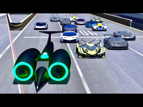 Thrust SSC Alien Engine vs All Lamborghini Hypercars at Special Stage Route X