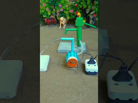 Mini hand pump project water for supply motor drinks goats duck farm #waterpump #shorts #476