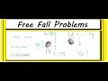 Free Fall Motion Concepts