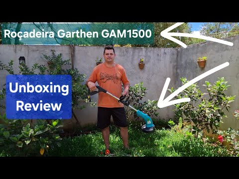 Aparador de Grama Garthen GAM-1500BP  Unboxing, Review e Teste Completo.