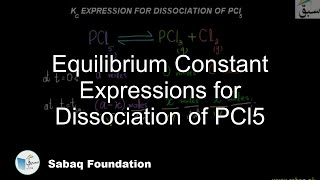 Equilibrium Constant Expressions for Dissociation of PCl5