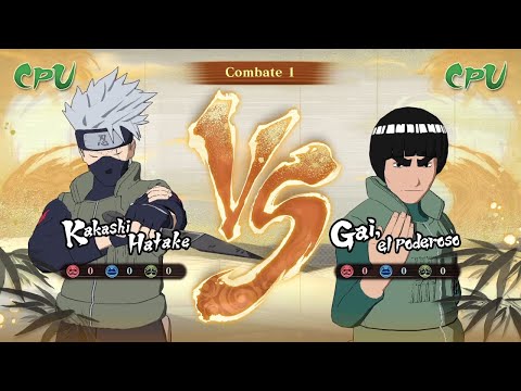 Kakashi Hatake vs Gai el Poderoso (CPU VS CPU) - Naruto x Boruto: Ultimate Ninja Storm Connections