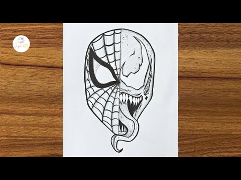 How to draw Spiderman VS Venom step by step || Easy Spiderman drawing || How to draw for beginners