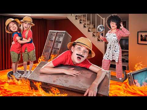 Scouts and Zookeeper - the floor is lava right in our house! All episodes of Scouts - challenges!