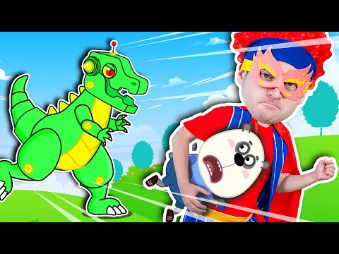 🌟Mission to Save Dino Robot | 4 Elements Friends in Action for Kids