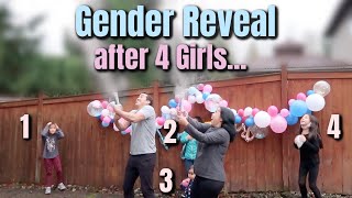Surprising Dad of 4 Girls with Gender Reveal! - @itsJudysLife