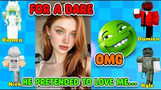 TEXT TO SPEECH Emoji Groupchat Conversations "He Pretended To Love Me… For A Dare 😱" Roblox Story