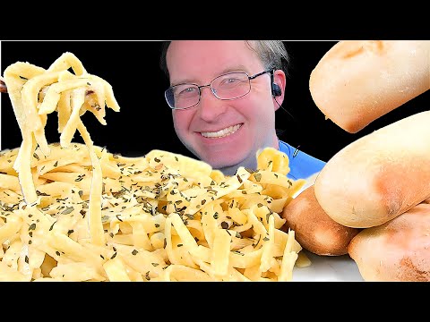 ASMR FETTUCCINE ALFREDO MUKBANG EATING SOUNDS