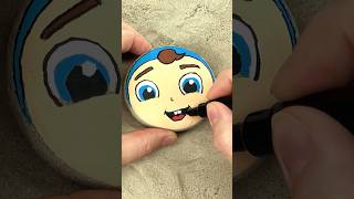 Paint a pebble! 🪨Little Angel Beach DIY Craft Videos #shorts