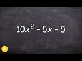 Factoring Trinomials and Expressions