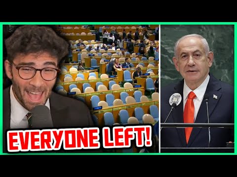 World Leaders WALK OUT on Netanyahu's UN Speech | Hasanabi Reacts