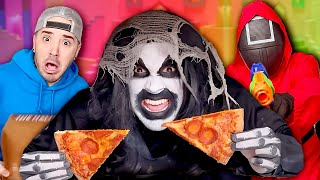 Monster took the pizza 🍕😂👻