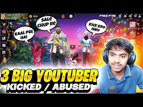 5 Big Youtuber Kicked / Abused Me 🤬😡 He Call Me Noob || Kaal Yt