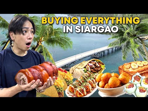 BUYING EVERY STREET FOOD IN SIARGAO (Catangnan Bridge)