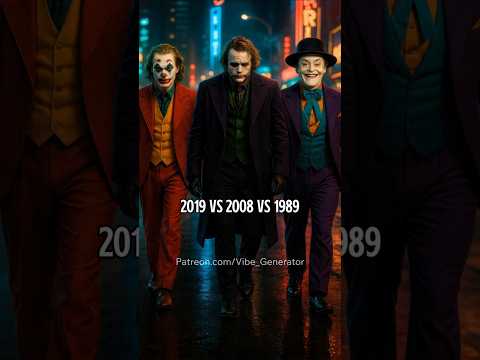 Joker Tribute Through Years – From 1989 to Today! #Joker #HeathLedger #JoaquinPhoenix #HarleyQuinn