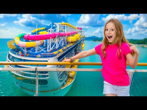 Nastya and Evelyn having fun on a cruise