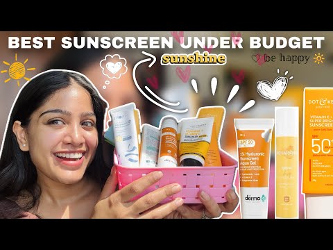 BEST ✨SUNSCREEN 🌞 UNDER BUDGET || Top 5 Sunscreens  #bestsunscreenforface #bestglowsunscreen